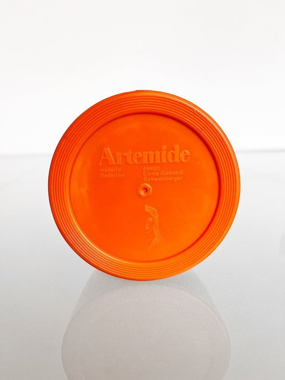 Image 1 of Vintage Artemide Dedalino orange design pen holder