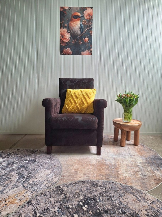 Image 1 of Nieuwe fauteuil met bloemenprint en verstelbare rugleuning