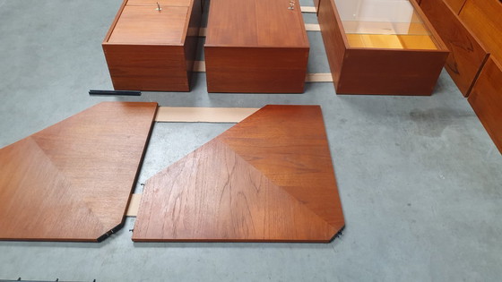 Image 1 of vintage wall unit deens modules teak 60s