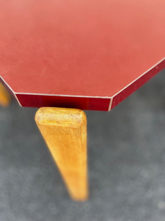 Image 1 of Bruno Rey table in red Formica for Dietiker, 1970s