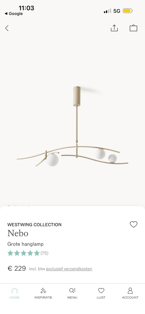 Image 1 of Nebo pendant lamp Westwing collection