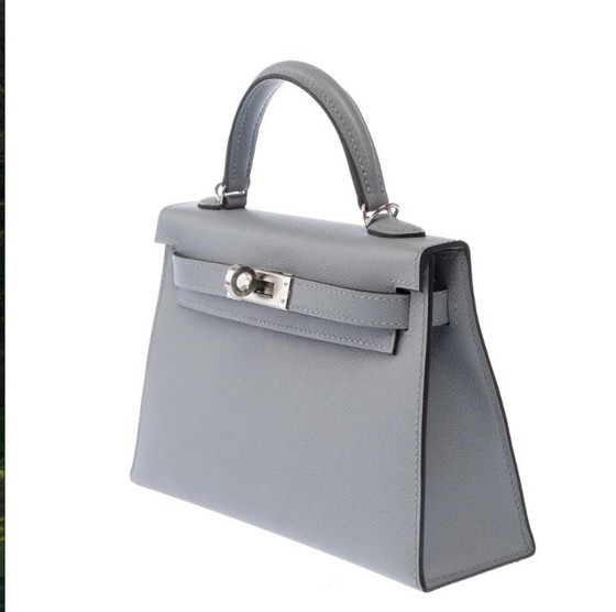 Image 1 of Sac HERMES Kelly Mini en Cuir Gris - 103477 Prix soldé