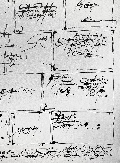 Robert Detheux (1932-2010) Immense painting on canvas from 1984 "Anecdotes without images" 160cm x 120cm