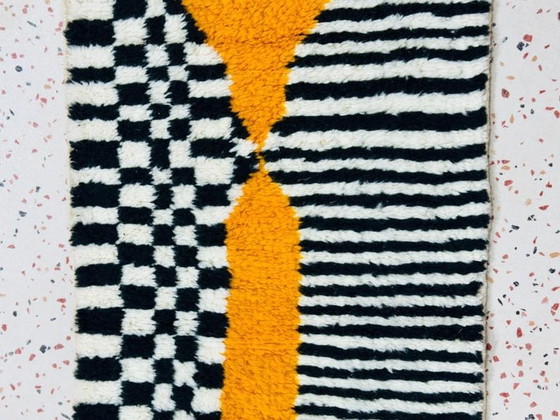 Alfombra bereber de pasillo tradicional hecha a mano con motivos coloridos 75/300 cm – Alias, Wool (photo 7 of 9)