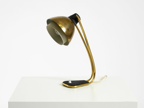 Image 1 of Rare large Mid Century Modern brass table lamp with beautiful patina