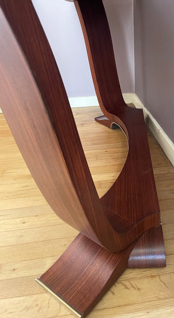 Image 1 of Art Deco rosewood console table from the 1930s