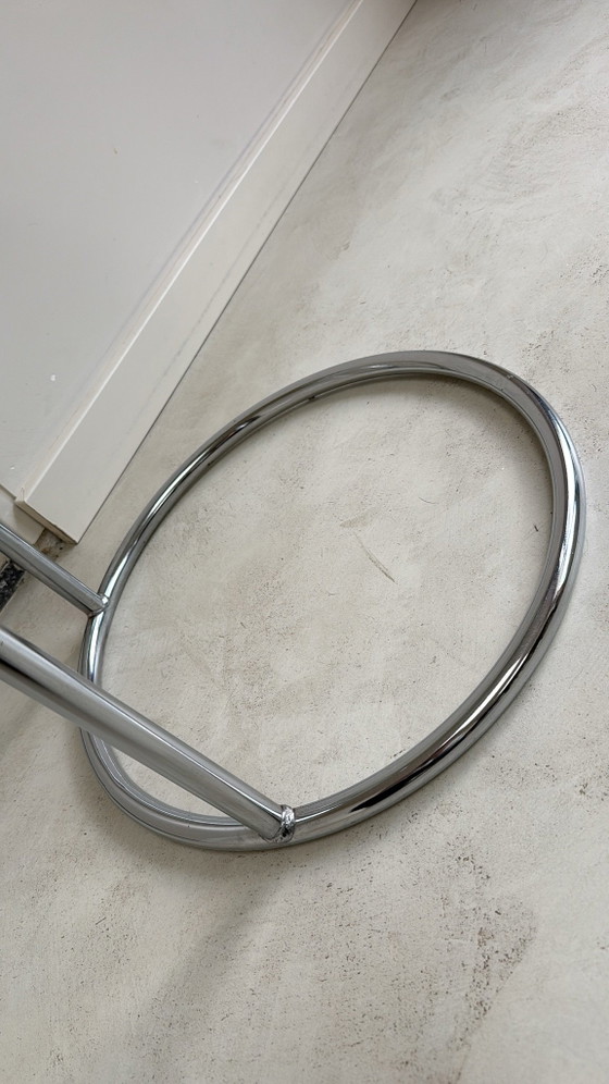 Table basse / Table d'appoint vintage en chrome avec verre de GEBRA, Tables d'appoint, Argenté (photo 5 sur 8)