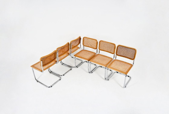 Image 1 of Dining Chairs Style B32 by Marcel Breuer, Set of 6