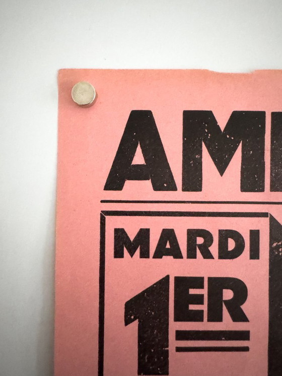 Image 1 of Affiche originale de catch français CATCH – vers 1960 – Sérigraphie originale – 60,00 × 39,50 cm