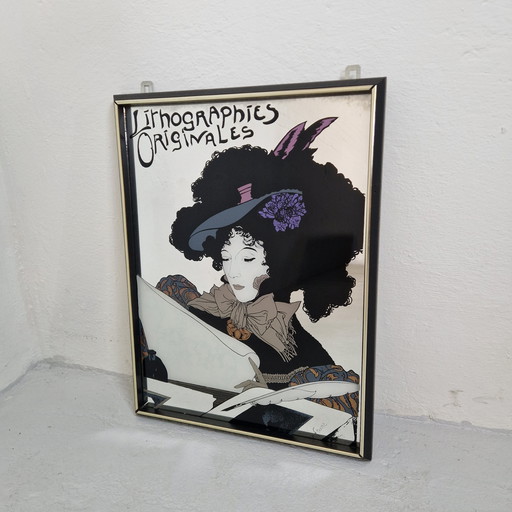 Art nouveau mirror of the brasserie