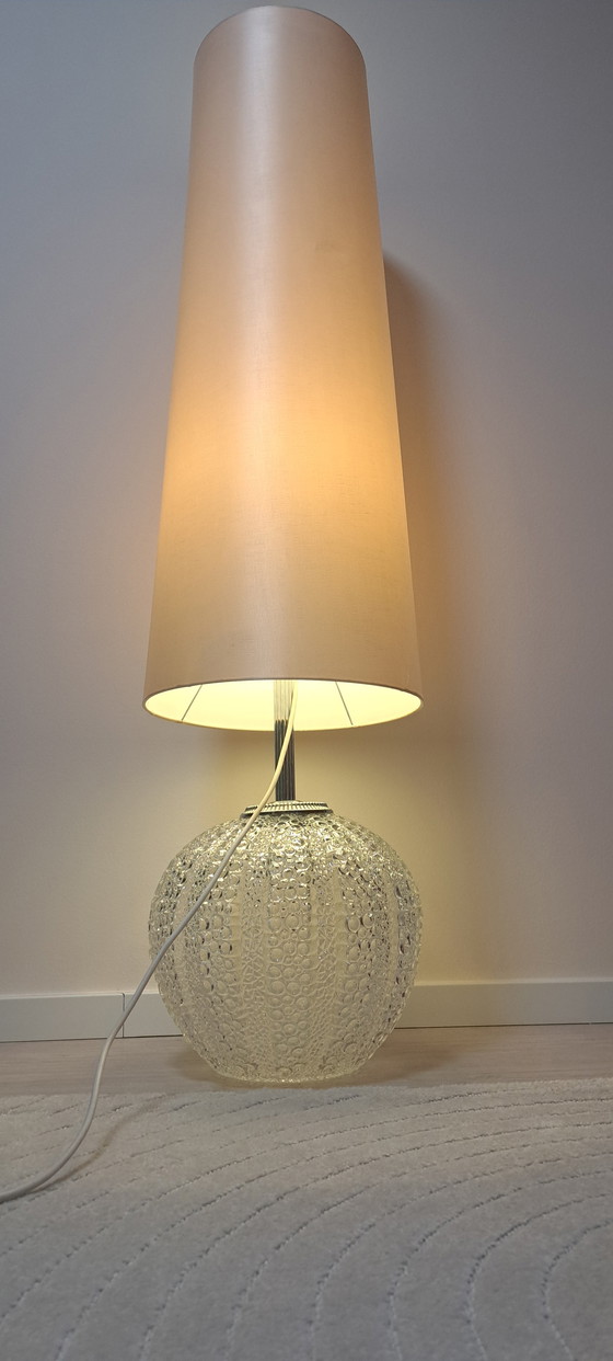 Image 1 of Floor lamp made of bubble glass by Hustadt, Germany, 1960s