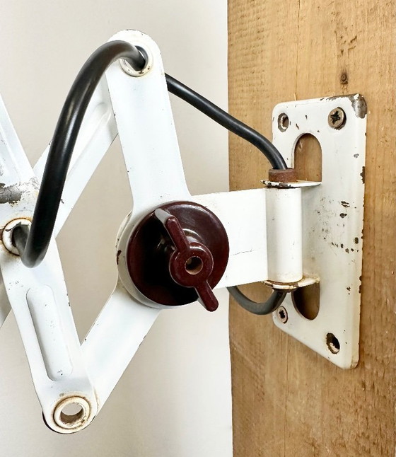 Image 1 of Lampada a forbice industriale della Germania dell'Est di VEB Zweckleuchtenbau Dresden, anni '50