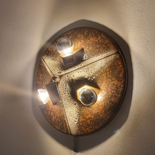 PAN ceramic wall/ceiling light, 1970s, similar to Hustadt, style: Fat Lava, Brutalism – wandlampen (photo 2 of 6)