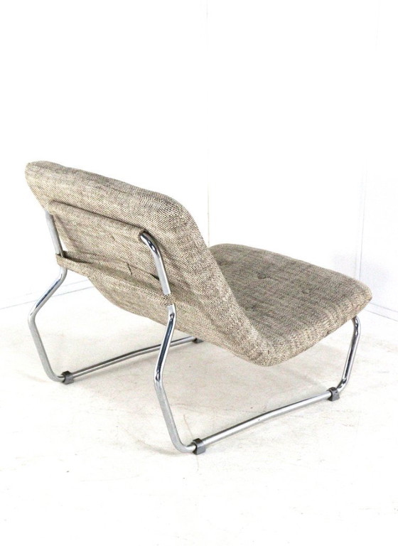 Image 1 of Vintage fauteuil 'Hierden' midcentury nieuwe gestoffeerd