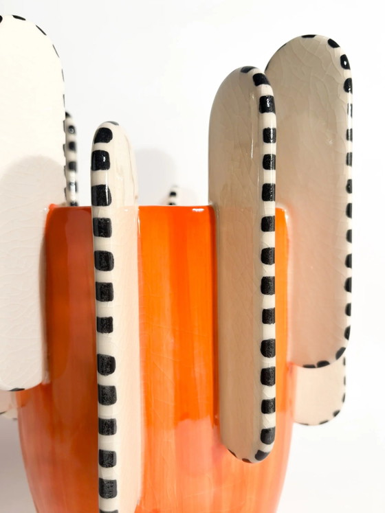 Venetian Ceramic Cactus-shaped Vase (photo 9 of 9)