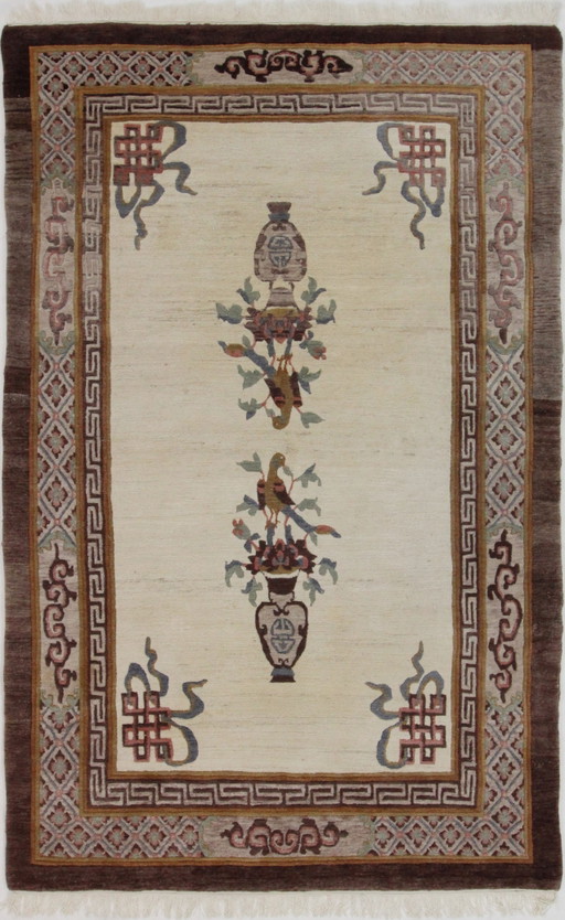 Original Handgeknüpfter Alte China Peking Art Modern 234 X 150 Cm Top Zustand