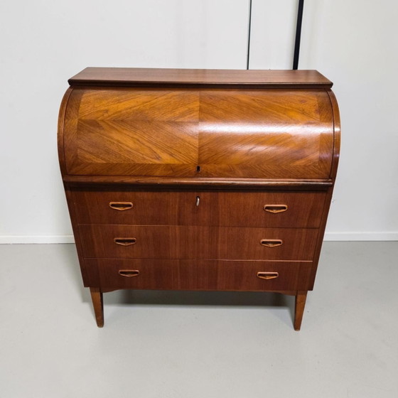 Mid Century Teak Sekretär Schreibtisch Schrank Egon Ostergaard 1960er – Svensk Möbelindustri (MSI), Kommoden (photo 3 of 13)