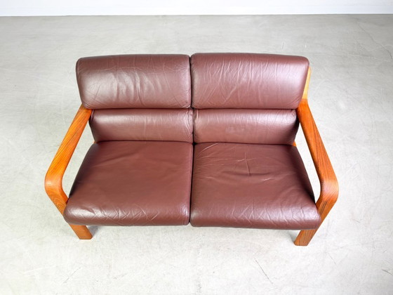 Image 1 of Midcentury Zweisitzer Sofa Couch L.Olsen & Søn teak Vintage design