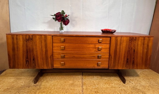Mid-Century Retro Vintage Teak & Rosewood Sideboard by Vanson – 1960s Scandinavian Design British mid-century modern design 