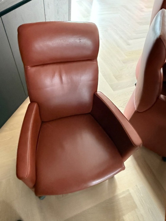 Image 1 of Leolux dining chairs 6 pieces