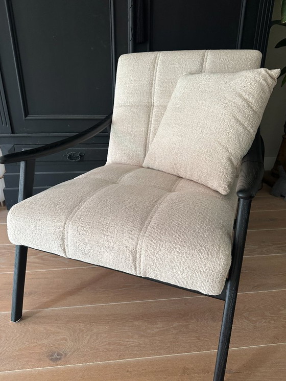 Image 1 of Silla Mortensen sillón Eichholtz nuevo negro beige