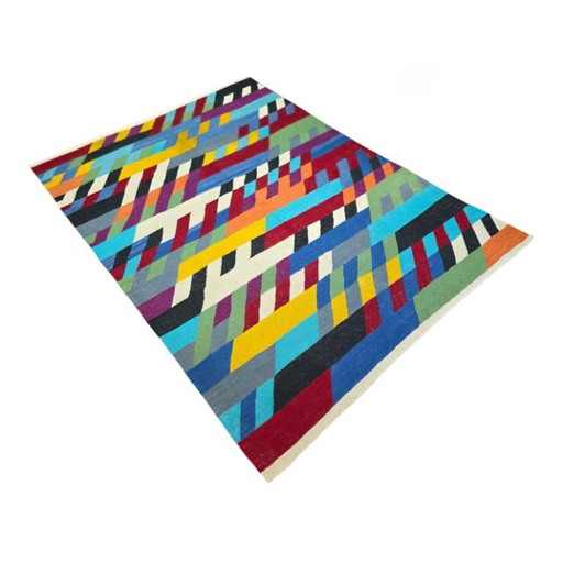 Bridget Riley Nataraja, handgewebter Wollteppich | Op-Art | Wolle auf Baumwolle | 96,4 × 68,9 Zoll (photo 2 of 9)