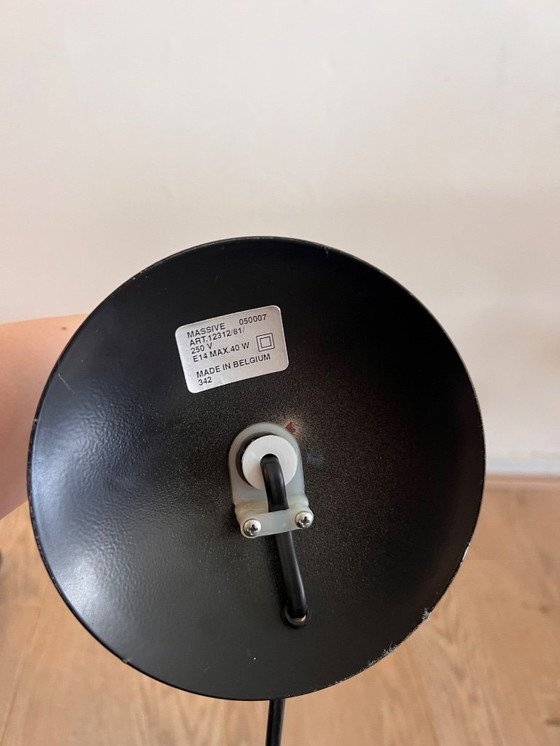 Image 1 of Table lamp black silver chrome twist Massive belgium