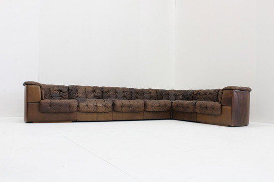 Image 1 of Vintage De Sede DS 11 modular bank patchwork leather 1970s