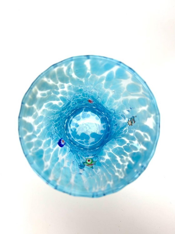 Image 1 of Set di 6 bicchieri in vetro soffiato veneziano con murrine Effetre Murano fuse nel vetro, hand made in italy.