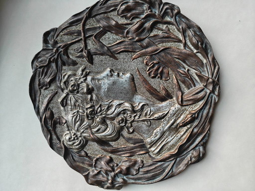 Par de placas de pared Art Nouveau de Ernst Wahliss