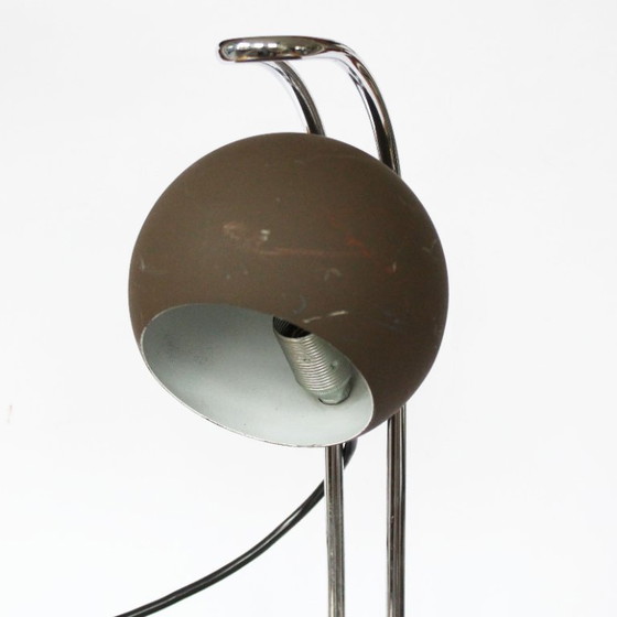 Image 1 of Vintage Mid-Century Eyeball Table Lamp with Chrome accents