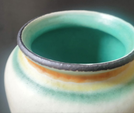 Beautiful Vintage Jasba West Germany Vase - Model 127/20 - Flawless!, Ceramic, Multi Color (photo 6 of 6)