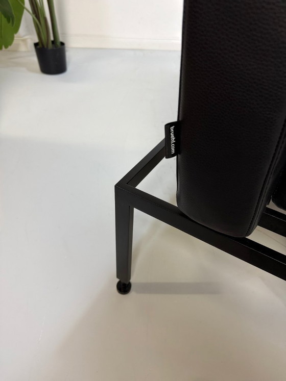 Image 1 of Brühl Roro Zachte Lederen Slaapbank Set 3-zitsbank Zwart