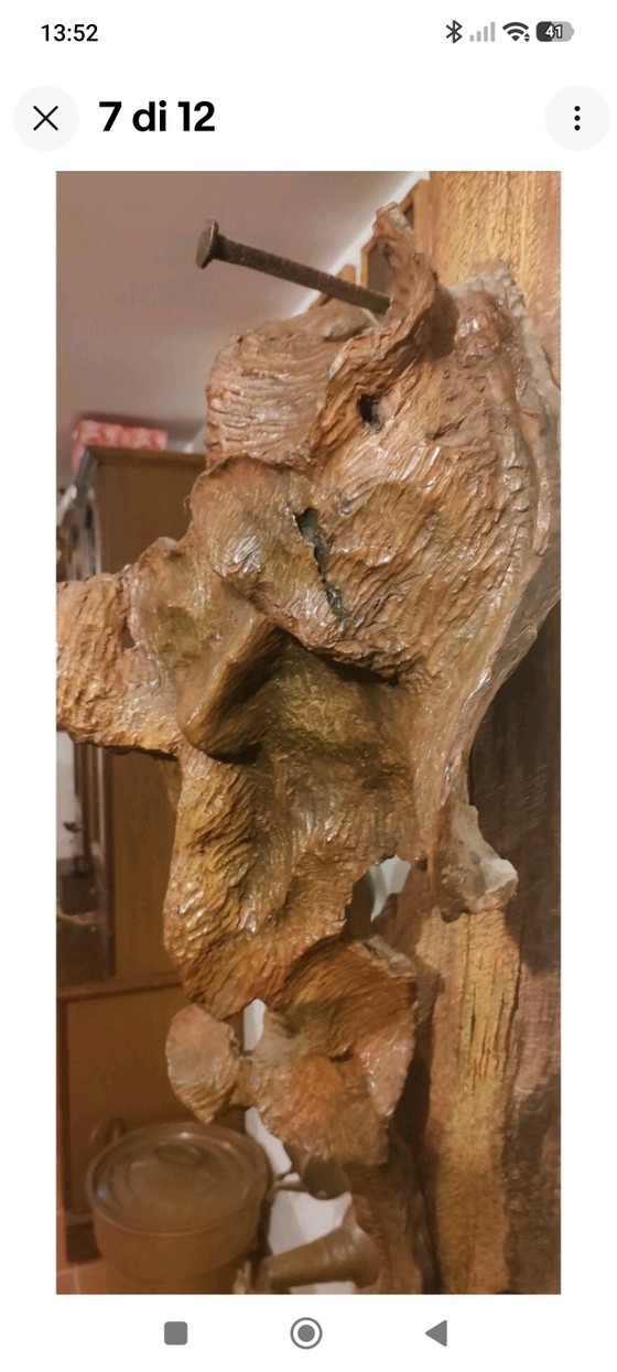 Olive Root Sculpture, Dating Back to 1980, Entitled "SACRED TOTEM" (Palazzo Barberini - Rome Exhibition 1981) (photo 7 of 12)