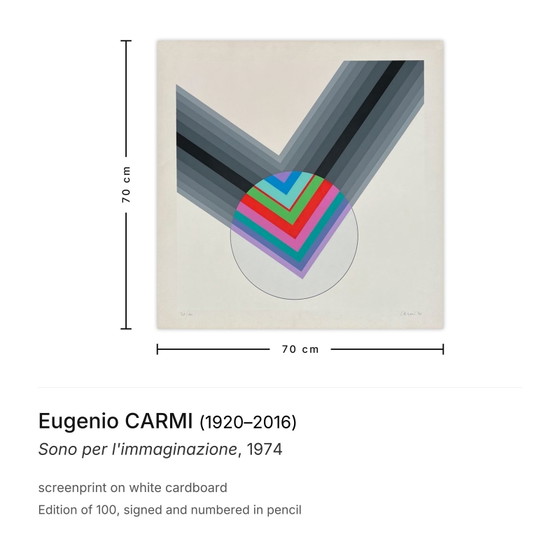 Image 1 of Eugenio CARMI Soy para la imaginación Serigrafía firmada 1974
