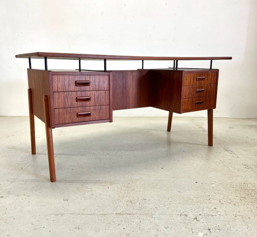 Danish Teak 'Floating-Top' Desk, 1960s.