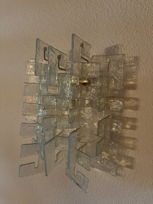 Wandlampe aus Murano Glas – Mazzega, Carlo Nason, Vintage Design