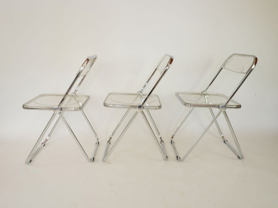 Image 1 of Giancarlo Piretti Plia folding chairs vintage design 1960s