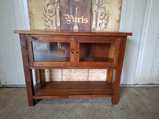 Tavolino laterale in teak, consolle