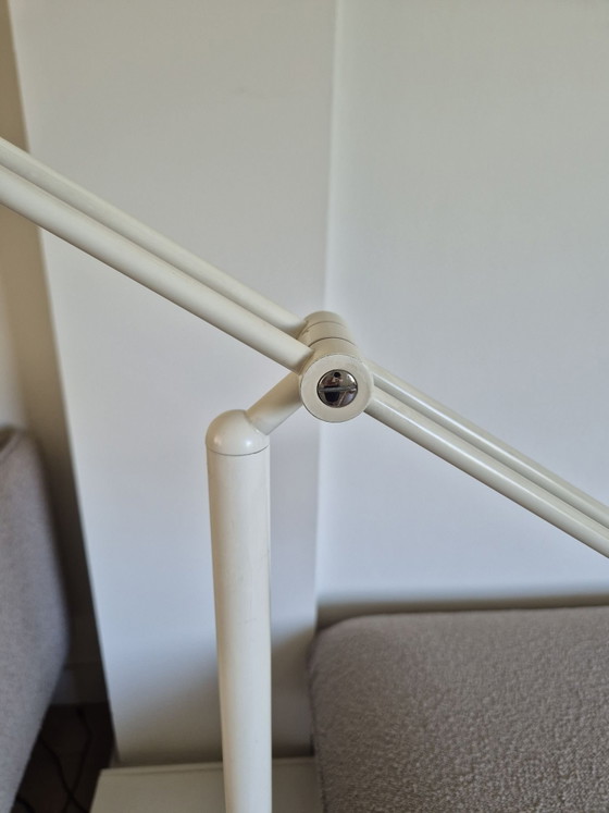 Vintage white metal Floor light Hustadt-Leuchten 80s – Hustadt Leuchten (photo 10 of 12)