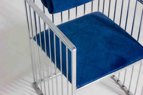 Image 1 of Chrom-Art-Deco-Käfigstühle