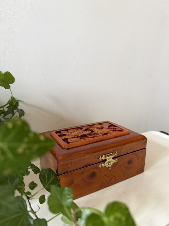Image 1 of Joyero de madera antiguo