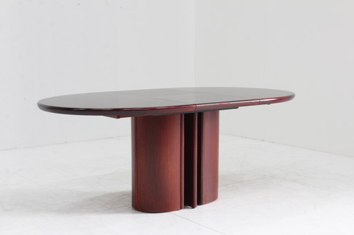 Vintage Skovby Deense uitschuifbare ovalen eettafel 
