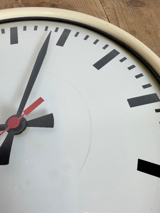 Image 1 of Vintage Beige School Wall Clock from Van Doorn, 1960s