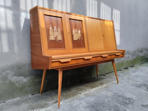 Image 1 of Italienisches Mod Century Highboard 50er 60er Jahre