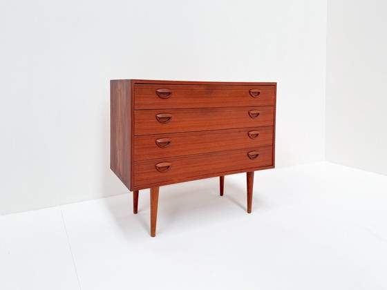 Image 1 of Kai Kristiansen Mid Century Deense teakhouten ladekast met 4 laden, jaren 60