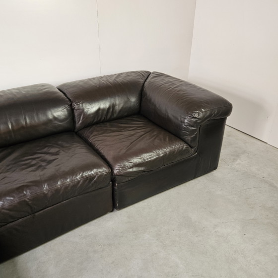 Image 1 of Canapé modulaire vintage en cuir, Jeep Durlet