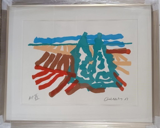 Jan Cremer - serigrafia incorniciata "PAYSAGE TOSCANE I"
