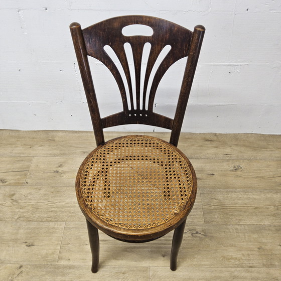 Image 1 of Antique Art Nouveau Viennese Jakob and Josef Kohn Chair (Thonet Style) Antique Webbing Chair