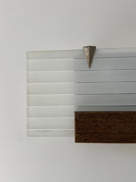 Image 1 of Vintage wandlamp, verchroomd metaal en mat glas, Frankrijk, 1940